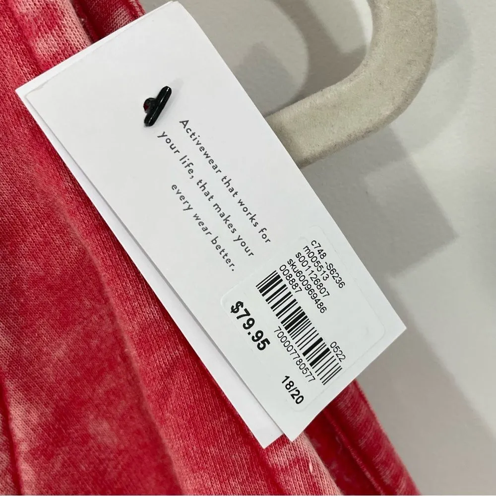 NWT‎ Lane Bryant Livi Red Tie Dye Jumpsuit Sleeveless Cropped Jogger Size 18/20 - Image 6