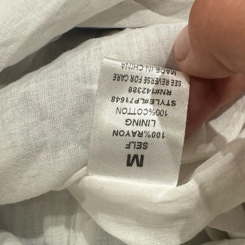 The Impeccable Pig Blue White Striped Romper Women’s Medium - Image 3