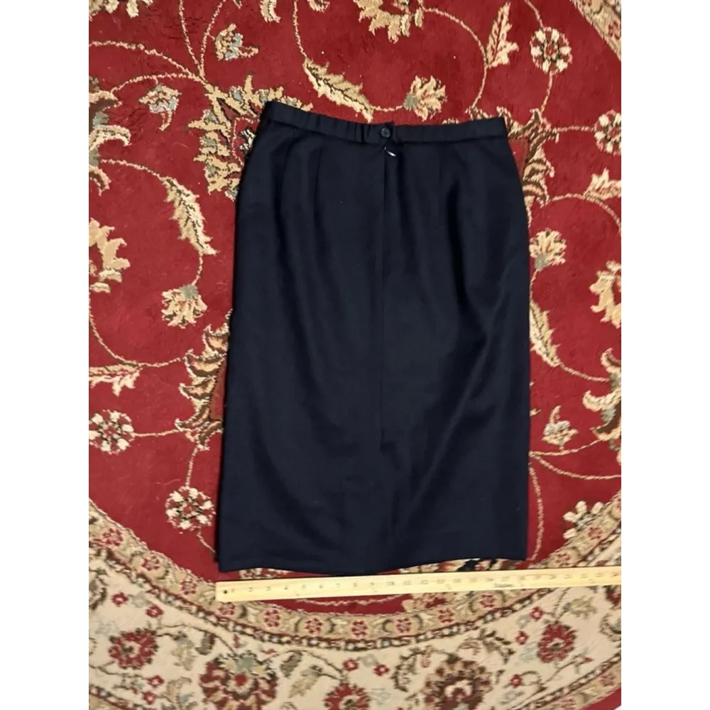 Vintage Womens Pendleton Black Academia Business Casual Wool Pencil Skirt 10P - Image 5