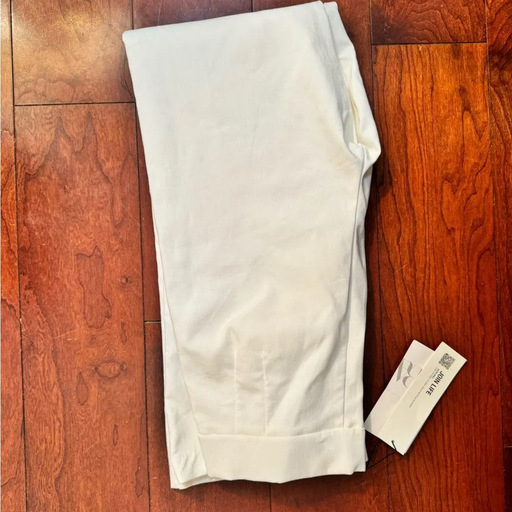 Zara: White Fitted Ankle Pants - Image 2