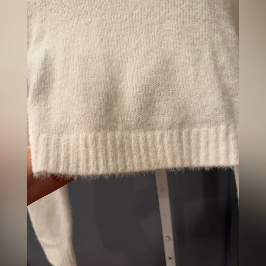URBAN OUTFITTERS UO Cleo Mock Neck Sweater. Size Small. Color is Pearl. - Image 8
