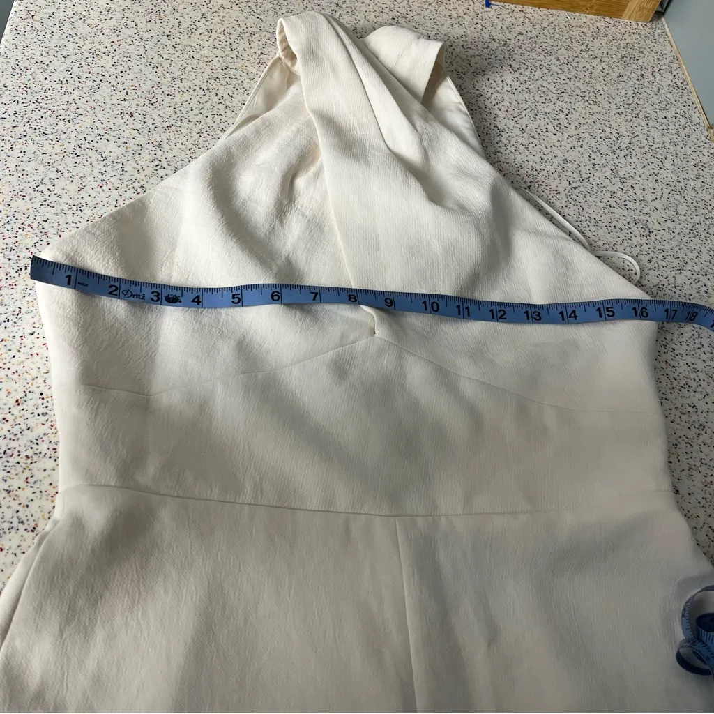 NWT Wilfred Pageturner Ivory Cross Front Halter Jumpsuit Japanese Crepe Womens 6 - Image 11