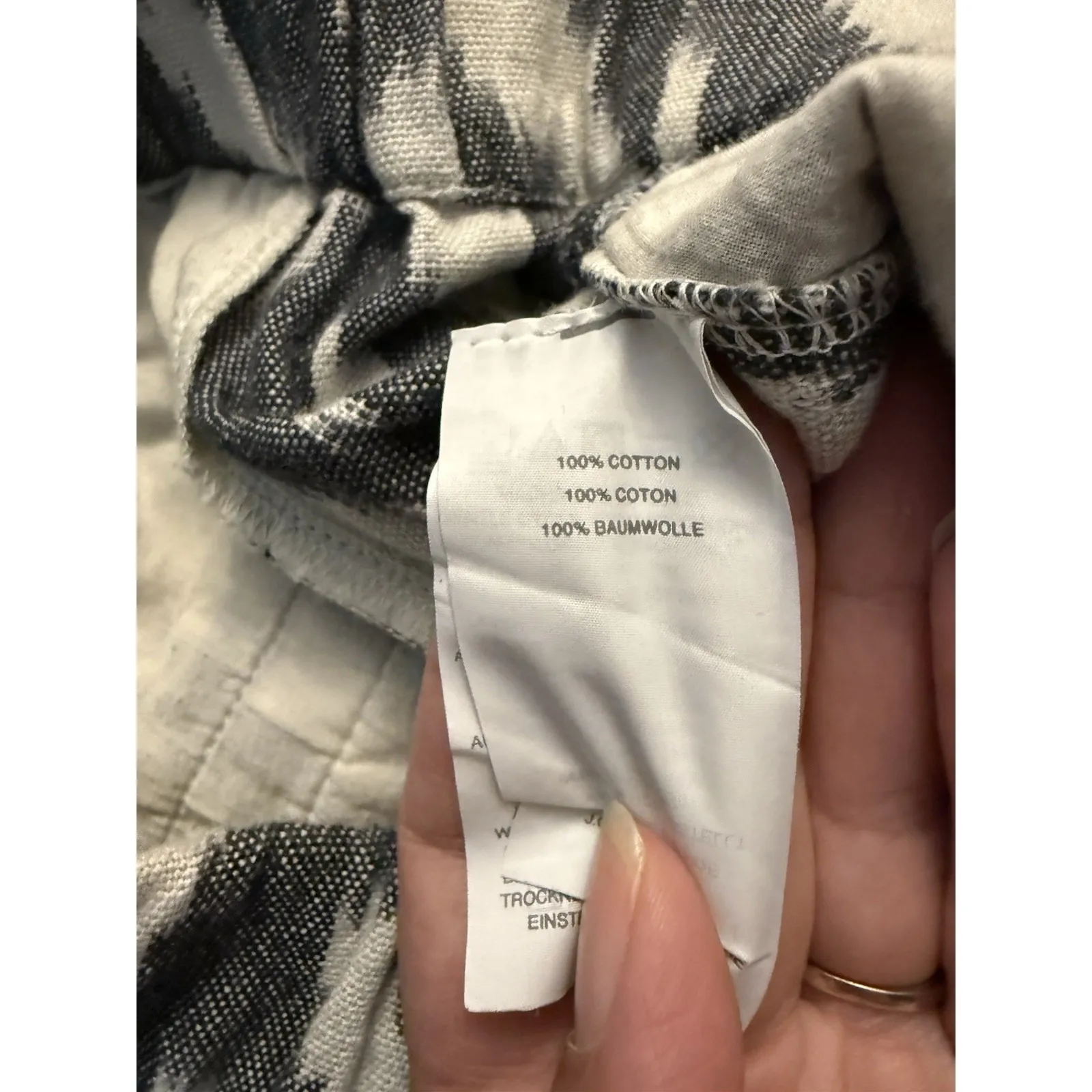 J.Crew Seaside Ikat Basket Weave Boho‎ High Waist Pull On Cotton Jogger Pants 6 - Image 5