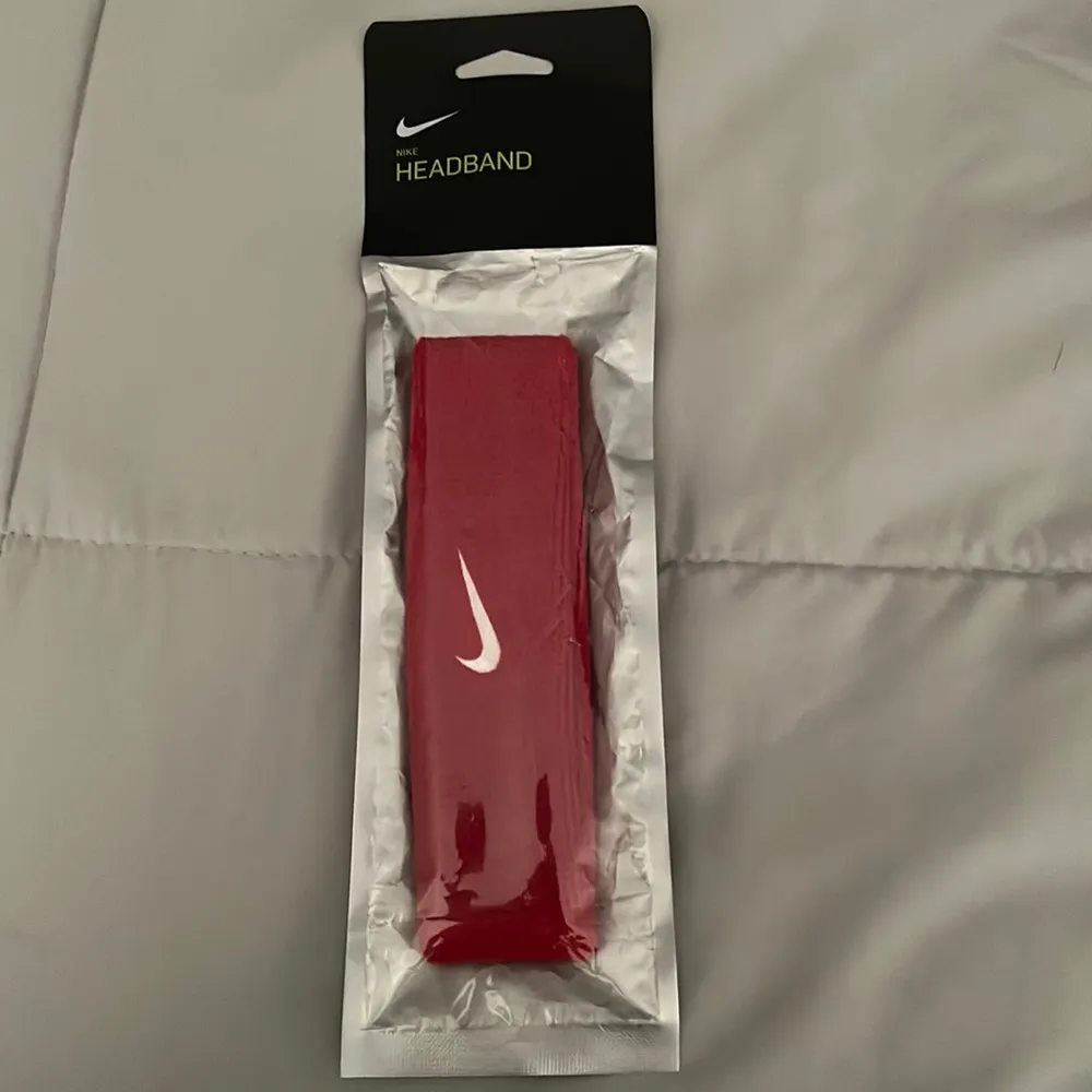 🆕 Nike Swoosh Red White Sweat Headband Unisex - Image 2