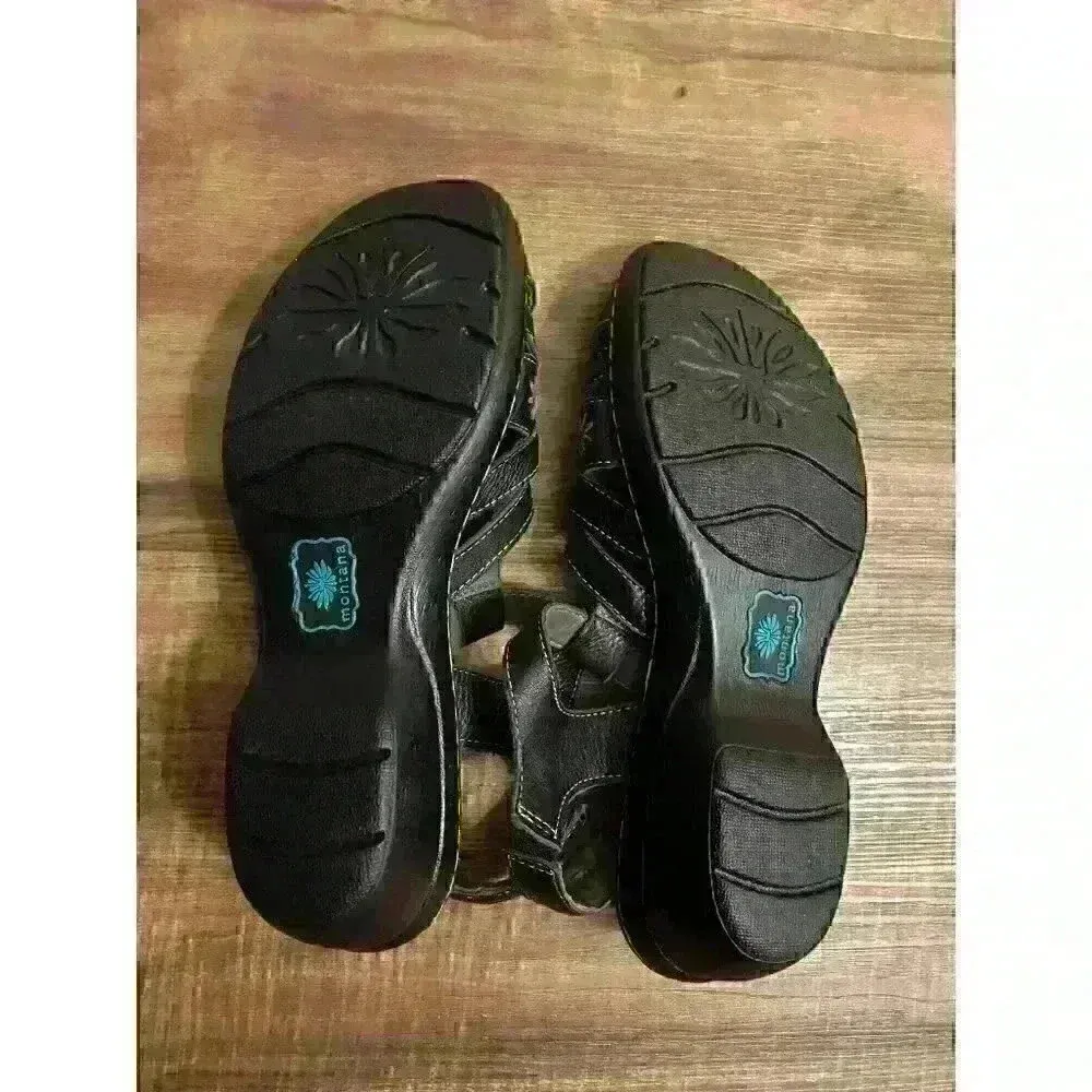 Montana Artesian‎ Crafted black sandals Sz 9 - Image 7