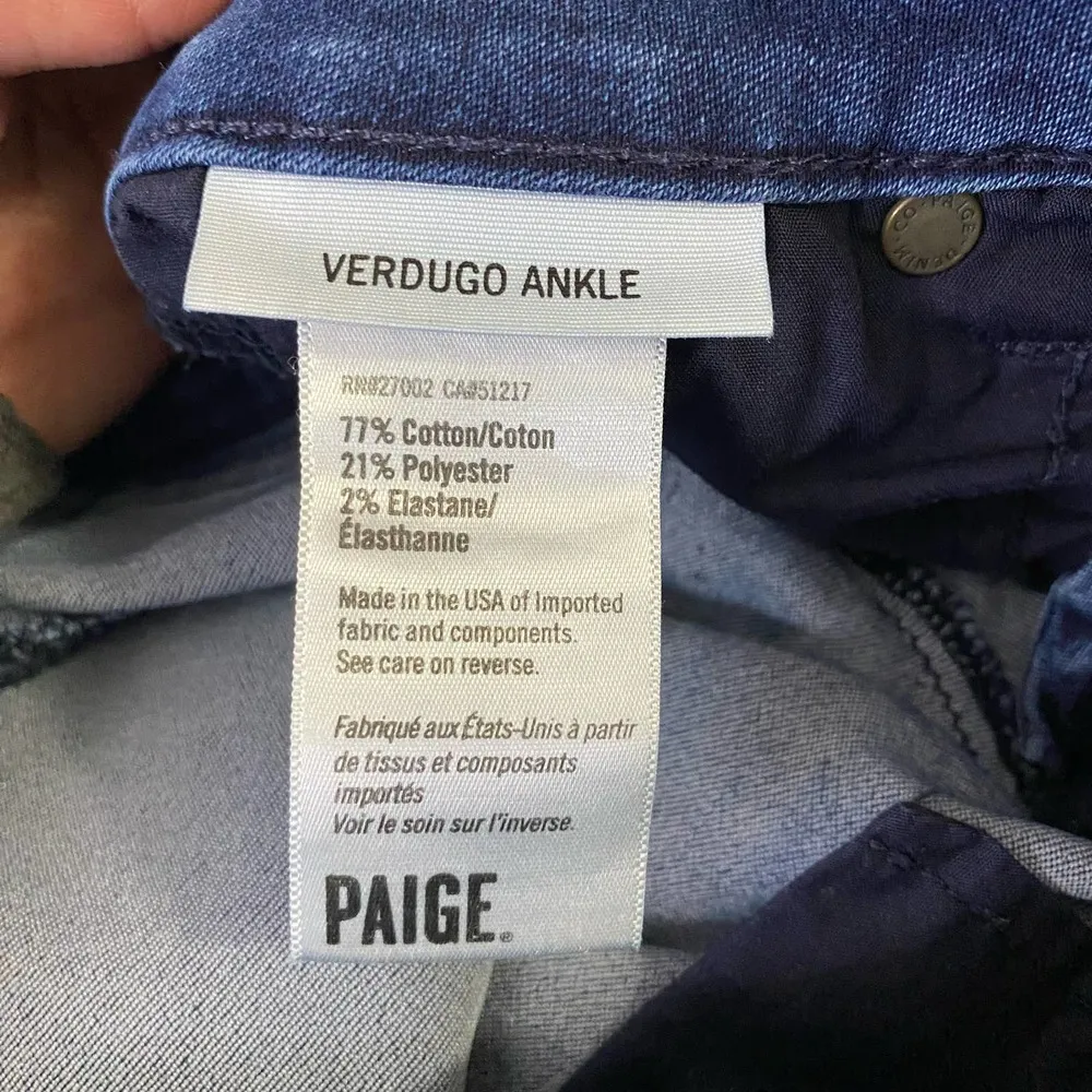 Paige Womens Paula Verdugo Ankle Raw Hem Cuffed Denim Jeans size 26 - Image 7