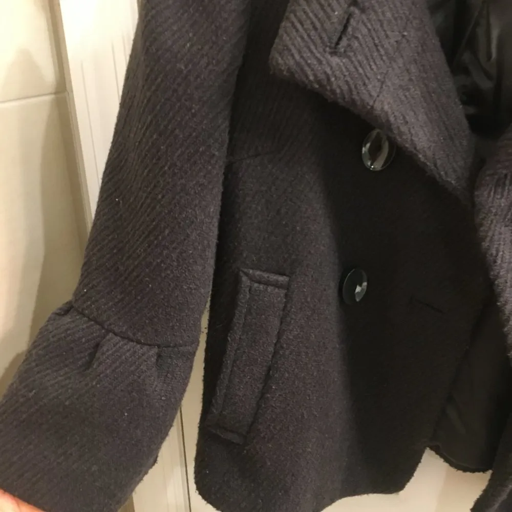 Bell Sleeve Cropped Peacoat Size M - Image 3