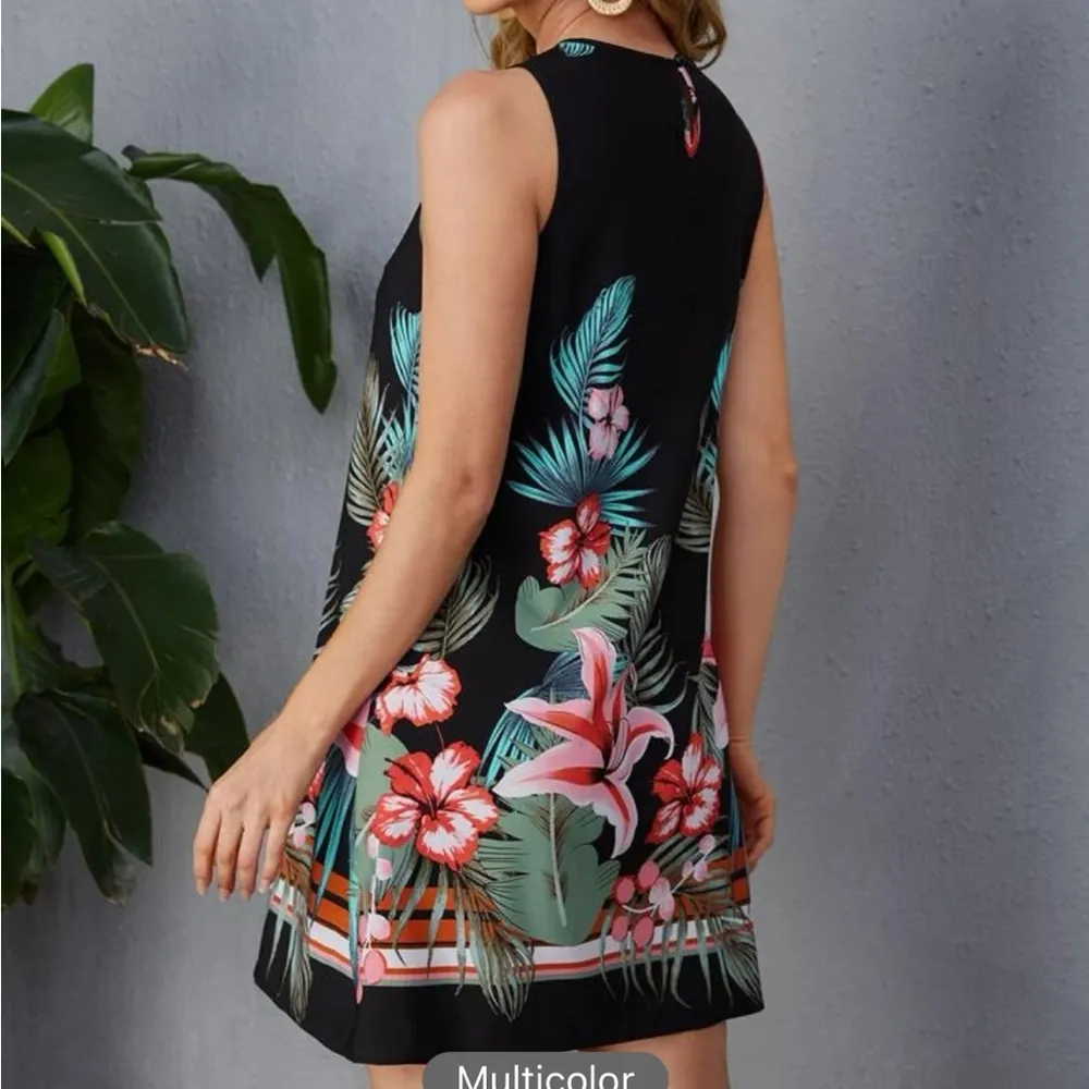 🛍️5/$25 EMERY ROSE Tropical Print Tunic Dress size M - Image 3