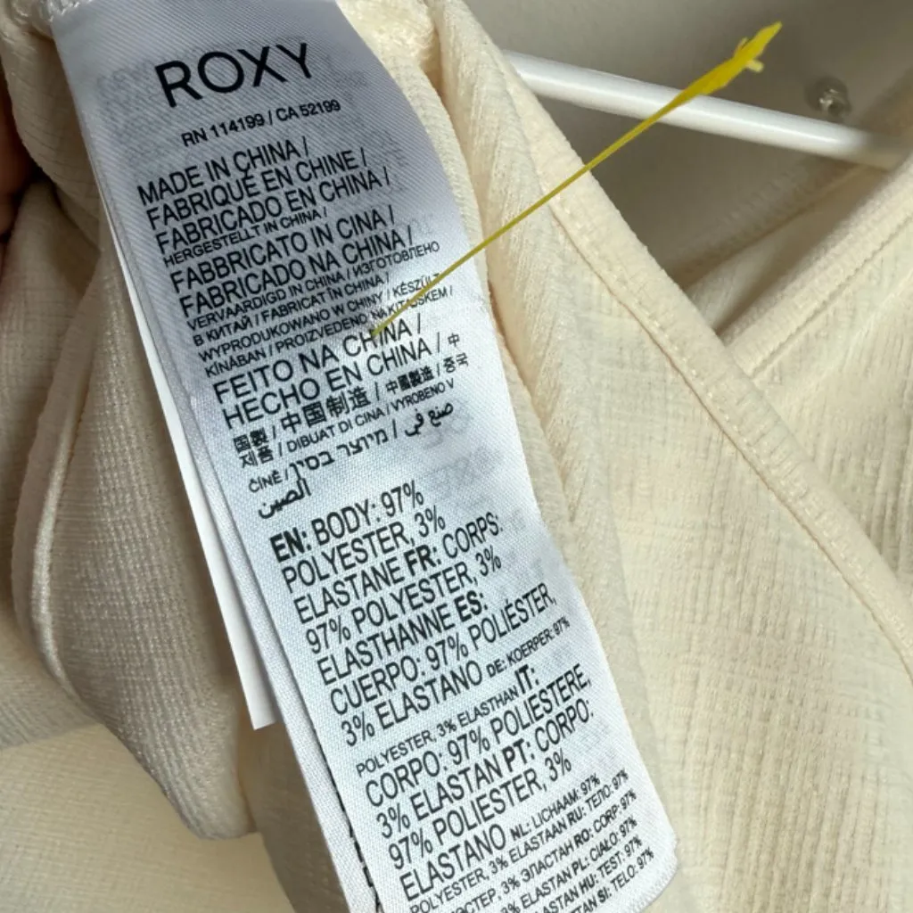 NWT ROXY Cream Good Keepsake Open Back Crop Top - Image 6