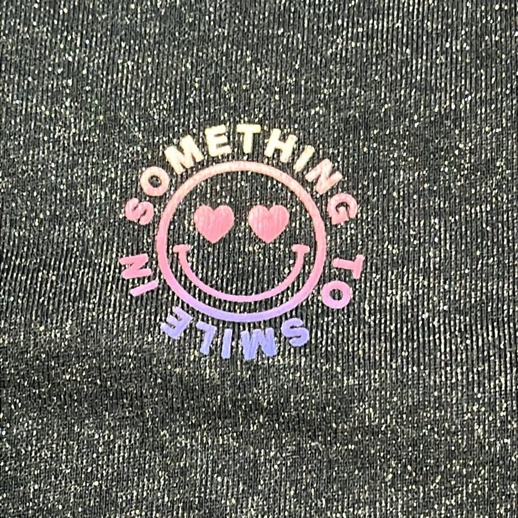 Something Navy black Crewneck ‘something to smile in’ Sweatshirt - Image 6