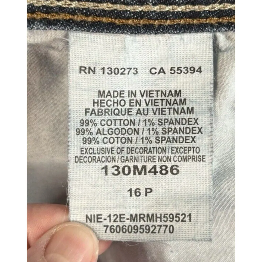 Riders By Lee Jeans Womens size 16 P Blue Cotton Blend Straight ~28" Inseam - Image 9