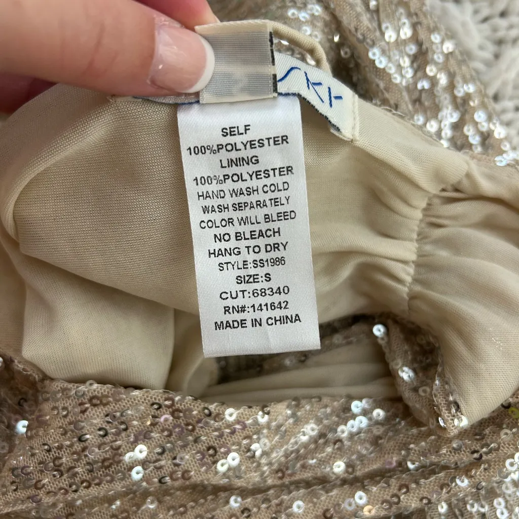 She + Sky Sleeveless Surplice Sequin Top - Image 4