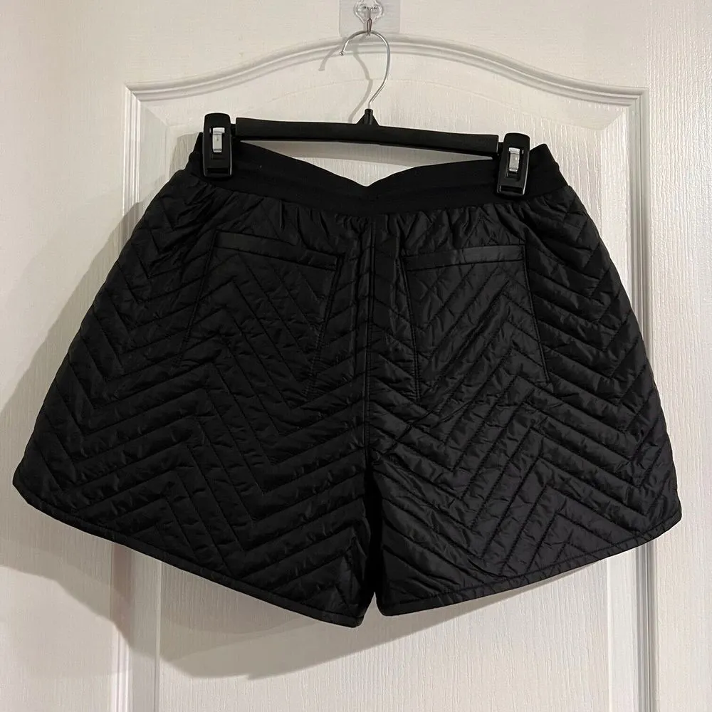 Athleta Womens Apres Ski Quilted‎ Puffer Shorts Drawstring Black Size 2 - Image 5