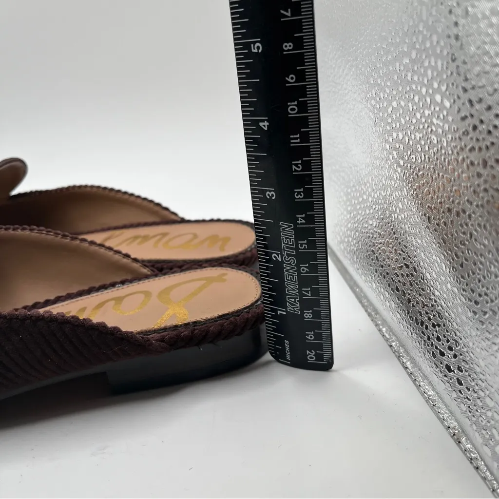 NWOB Sam Edelman Linnie Women's Brown Cordoroy Mule 10.5 - Image 5