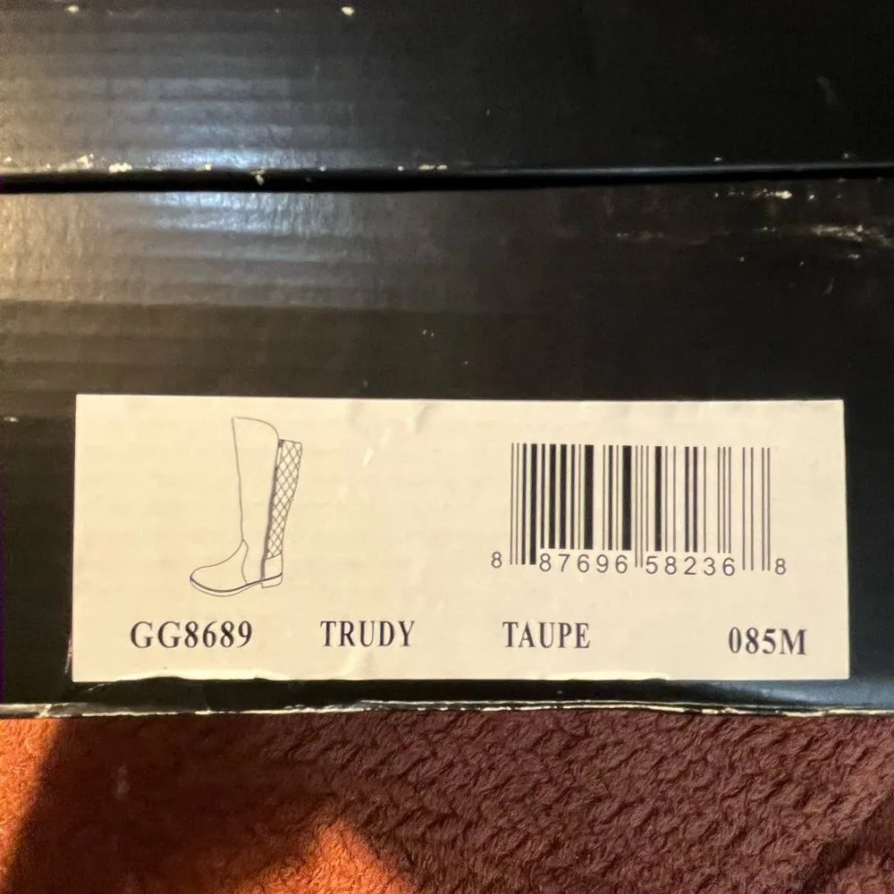 MIA Brown Over the Knee Boots with Quilted Texture SZ 8.5 Tall Block Heel Zipper - Image 7