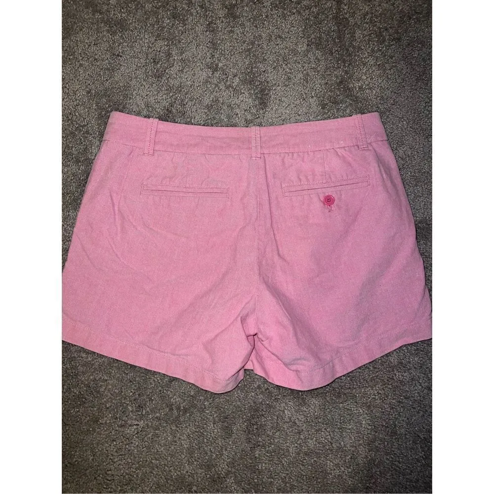 Women’s J. crew Pink Cotton City Fit Shorts sz 6 - Image 4
