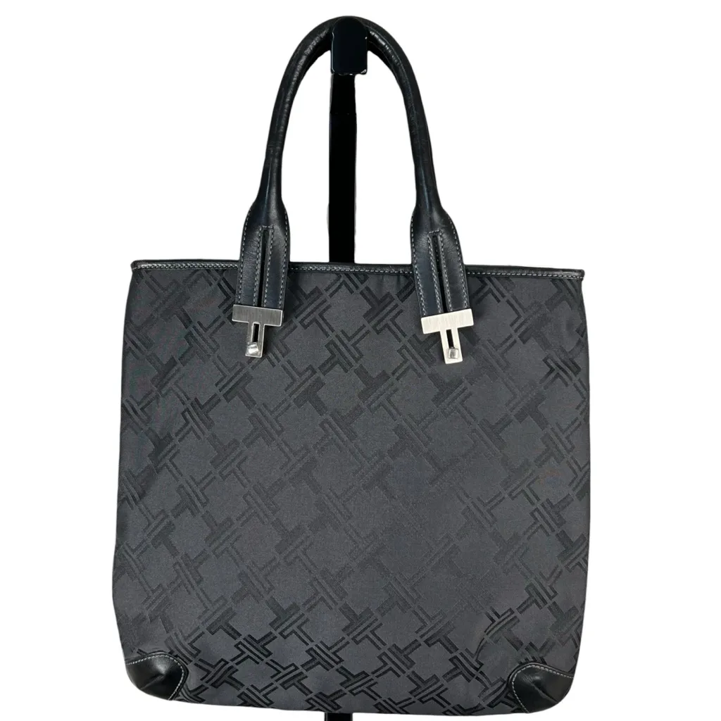 Tumi Signature Collection Black Monogram Canvas Handbag - Image 4
