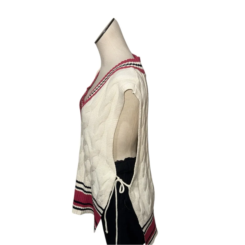 NWOT Free People Coastal prep Poncho vest academia preppy ONE SIZE - Image 7