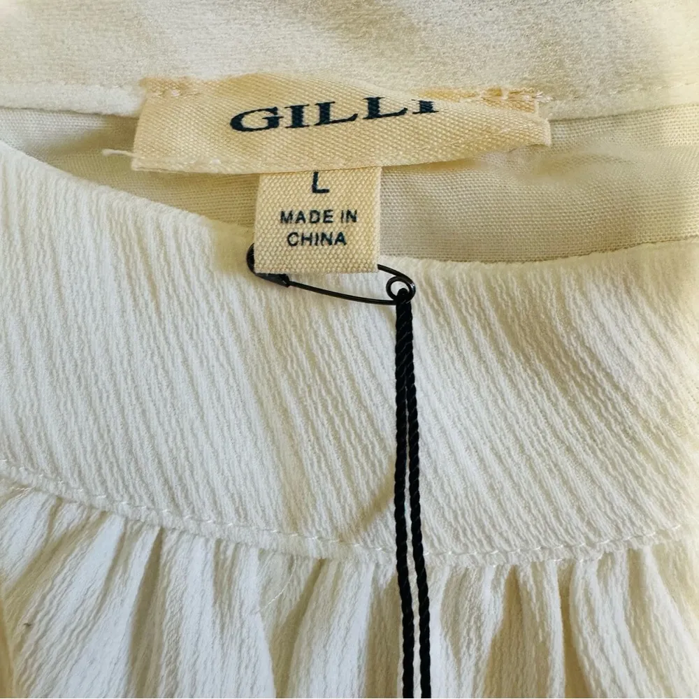 Gilli Women Elegant White Sleeveless Round Neck Lined Business Casual Top Size L - Image 15