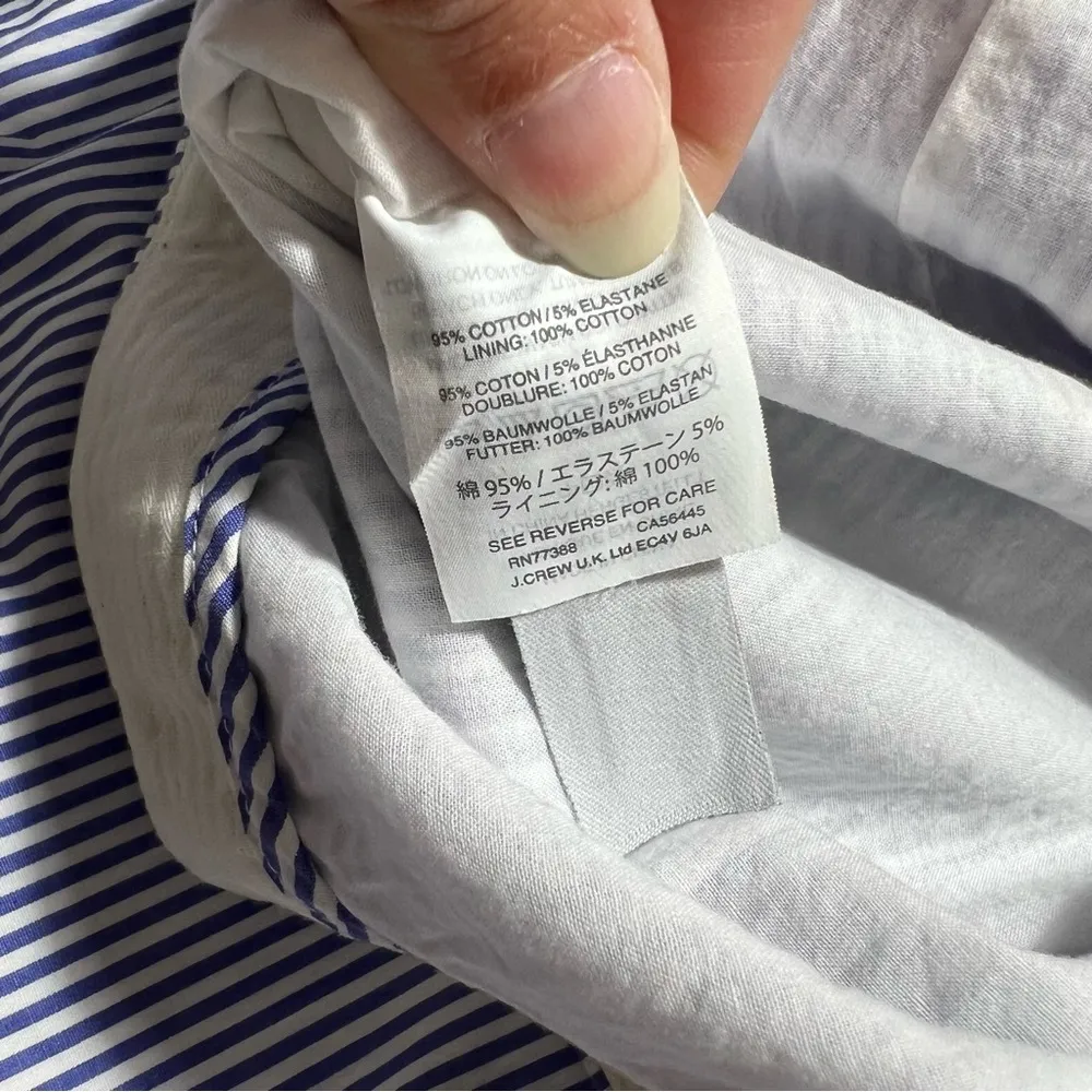 J. Crew Cuffed pant in shirting stripe wide leg size 0 - Image 8