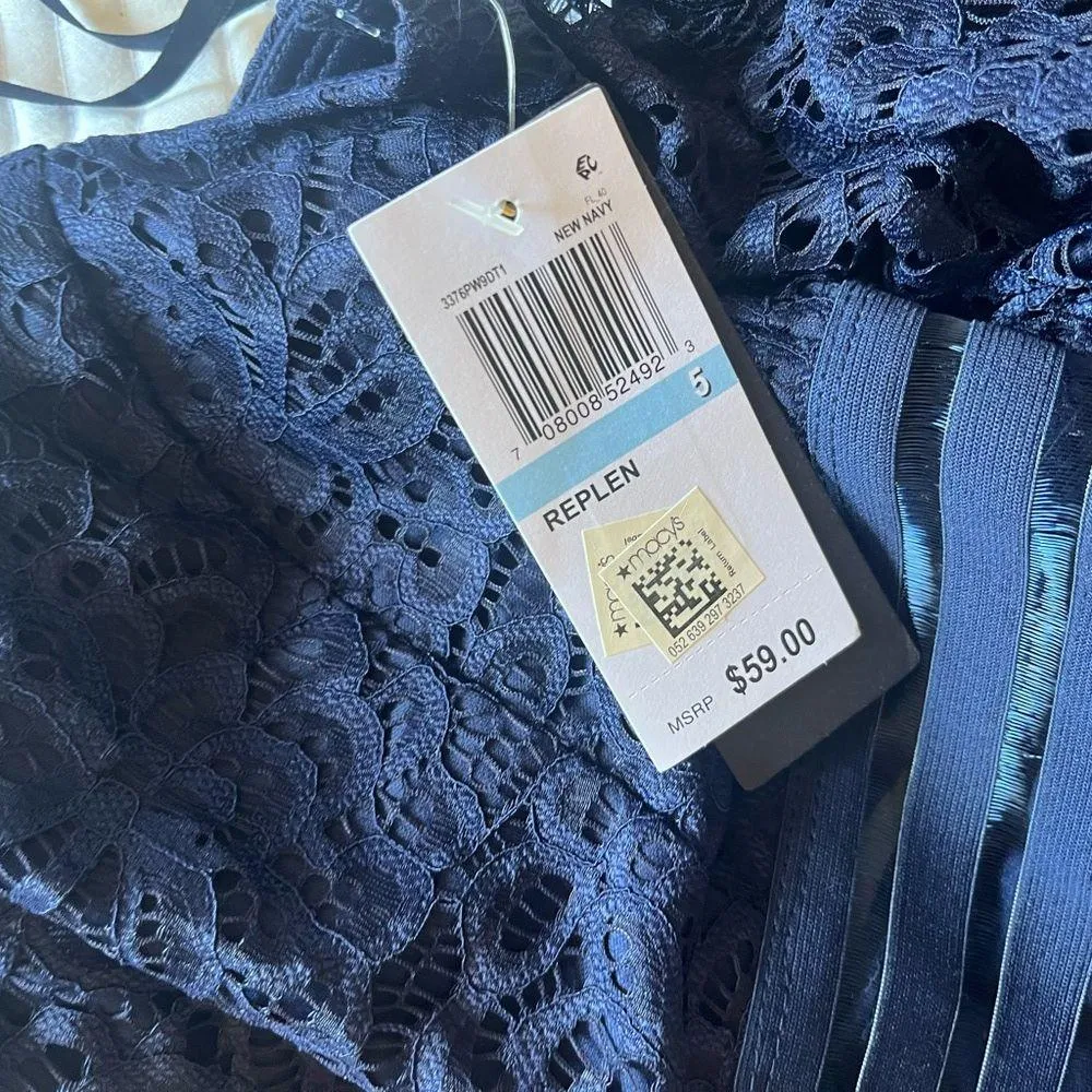 City Studio Lace Dress Blue Size undefined - Image 4