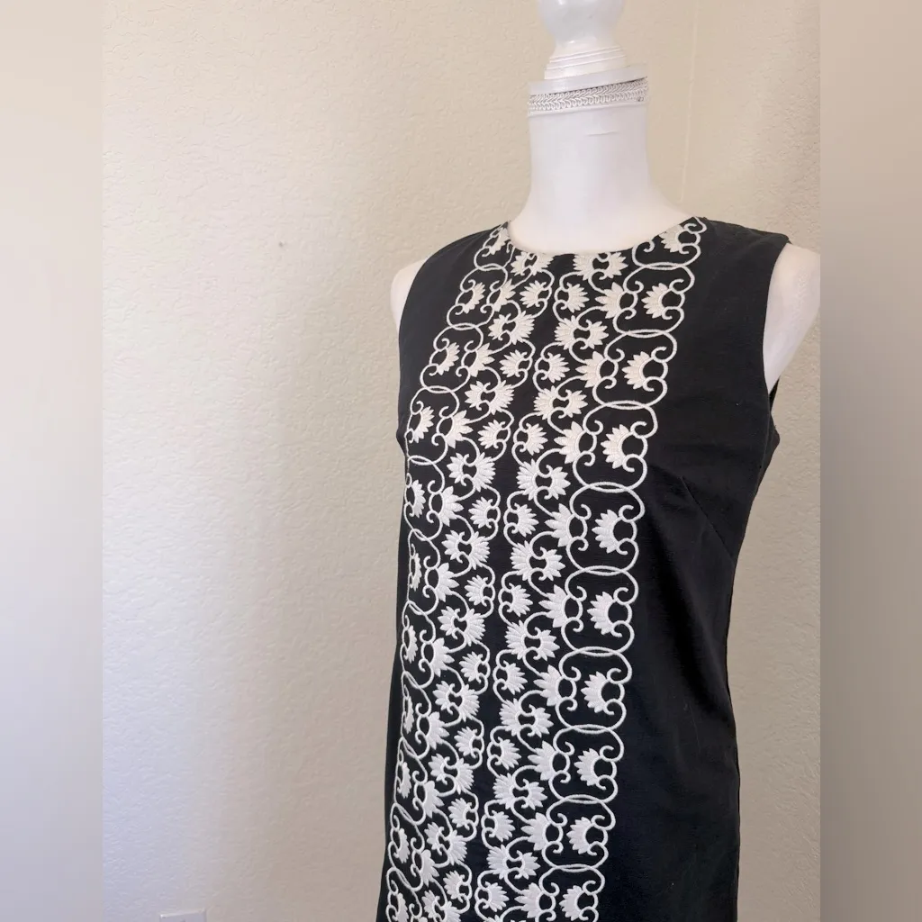 Anthropologie Tabitha Highway‎ Ninety Embroidered Dress size 6 White - Image 4