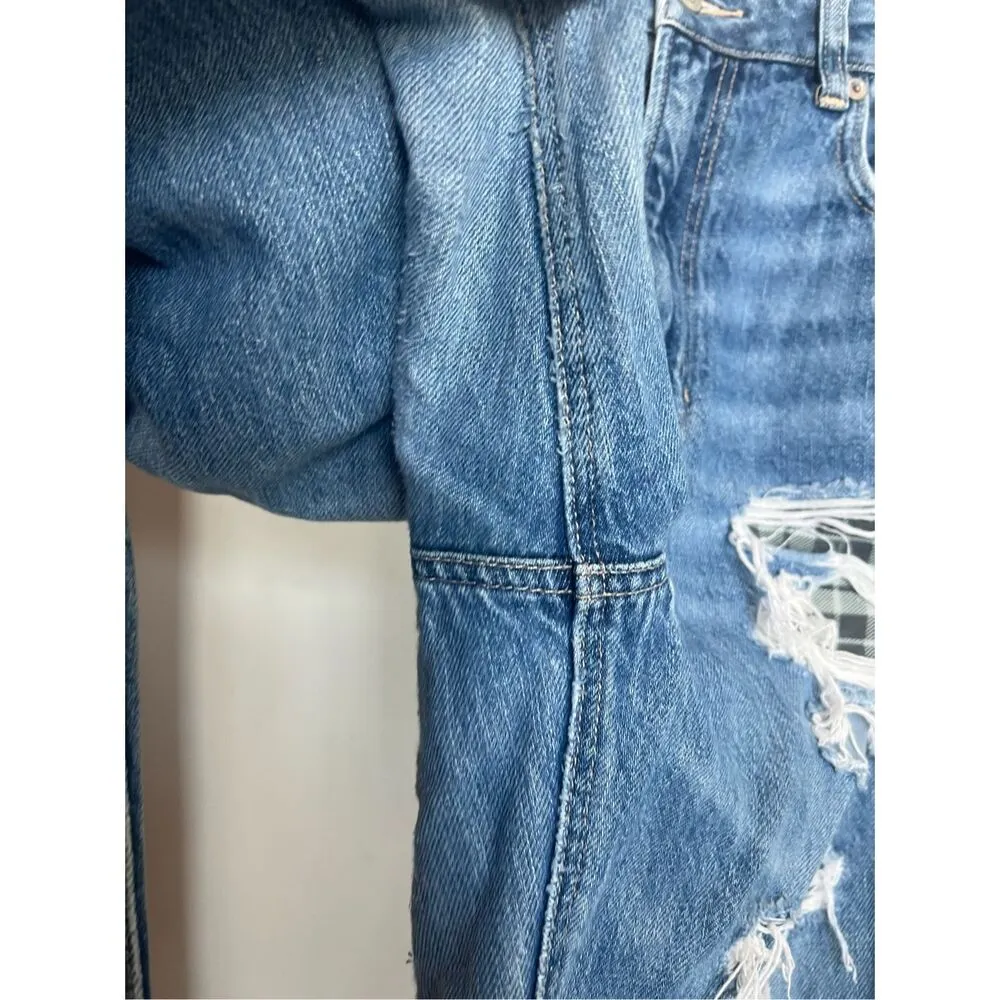 American Eagle Mom Straight Jeans Distressed Woman’s Size 14 Regular - Image 7