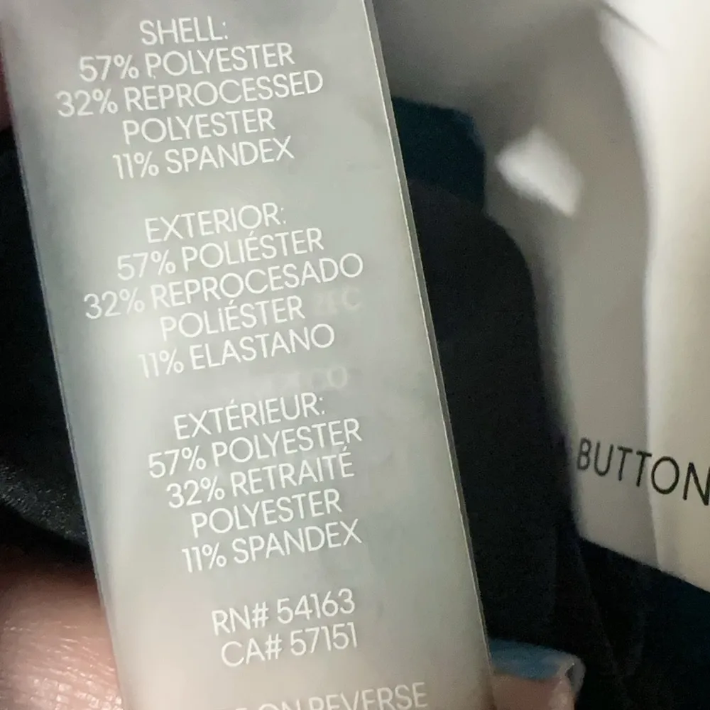 Calvin Klein black silky lightweight button up dress jacket sleeveless pockets - Image 6