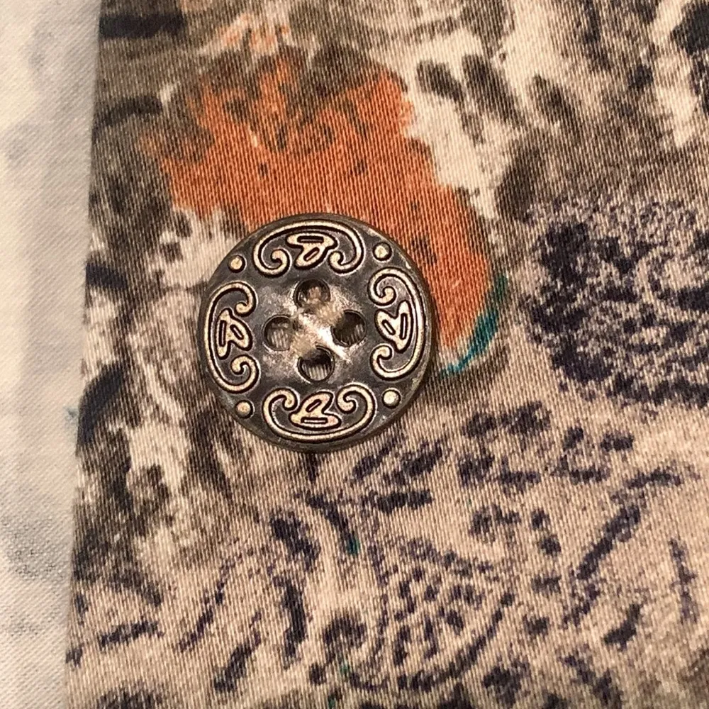 Chico’s Floral Stretch Button Down Shirt Shacket 1 - Image 8