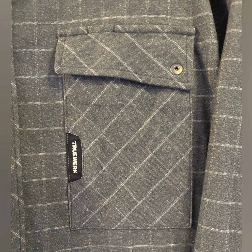 Truewerk women’s Tech Flannel sz L Gray Size L - Image 4