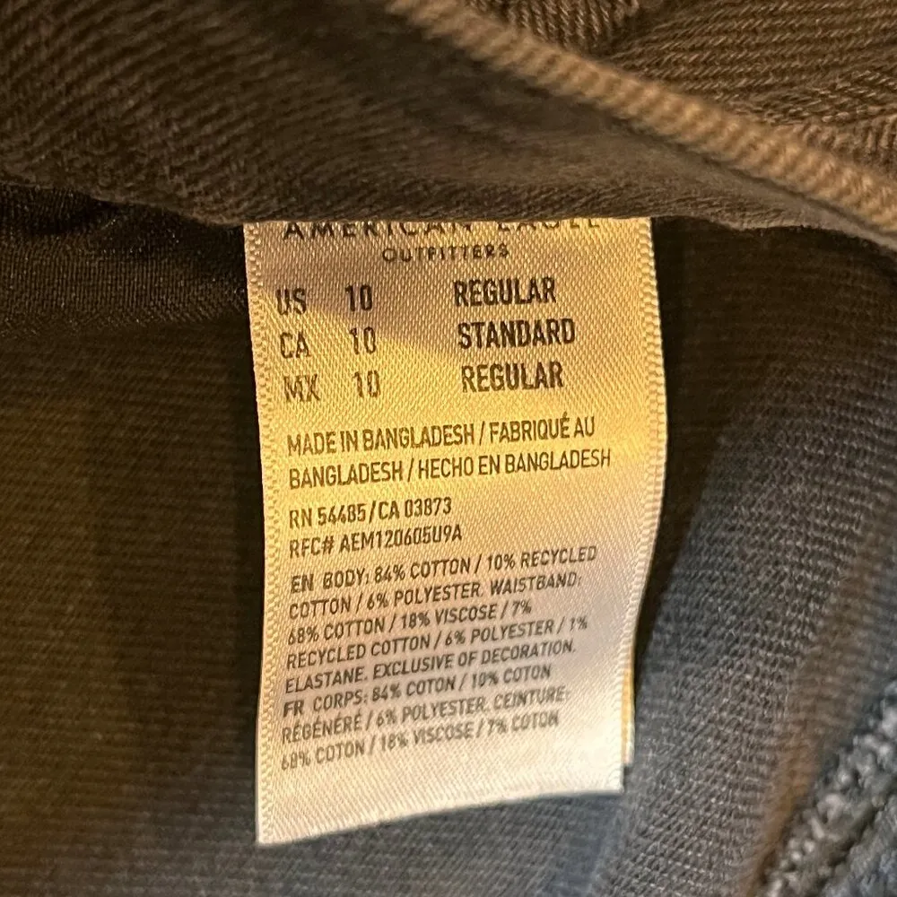 NWT AE AMERICAN EAGLE MOM JEAN BLACK WOMENS SZ 10 Streetstyle Urban Y2k 80s - Image 10