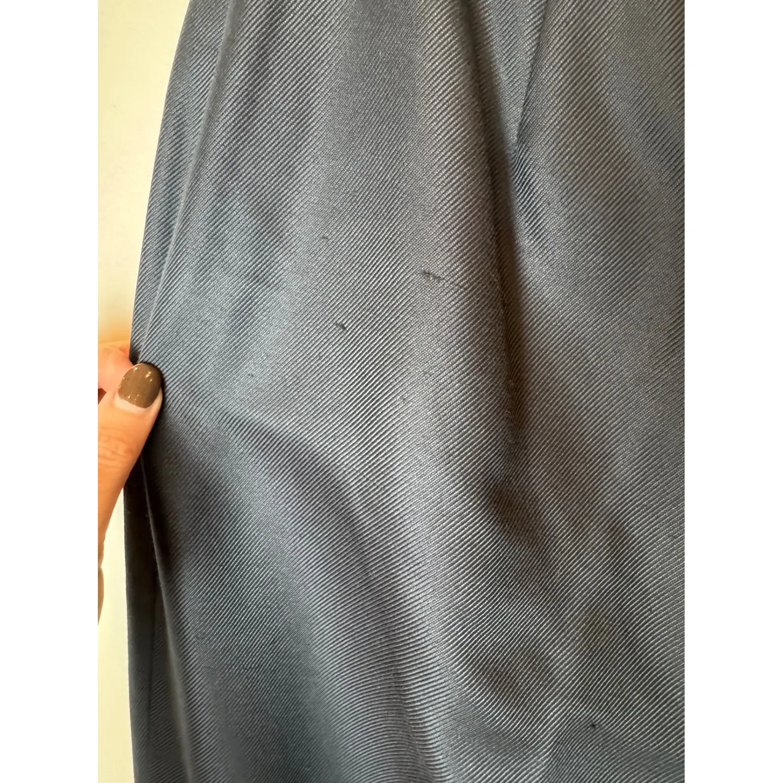 Oscar de la Renta Pants Women 8 Navy Blue Silk Blend Luxury Career Trousers‎ - Image 7