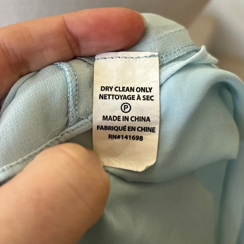 Ramy Brook Macy Ice Light Aqua Blue Mini Gathered Blouson Sleeveless Dress - Image 5