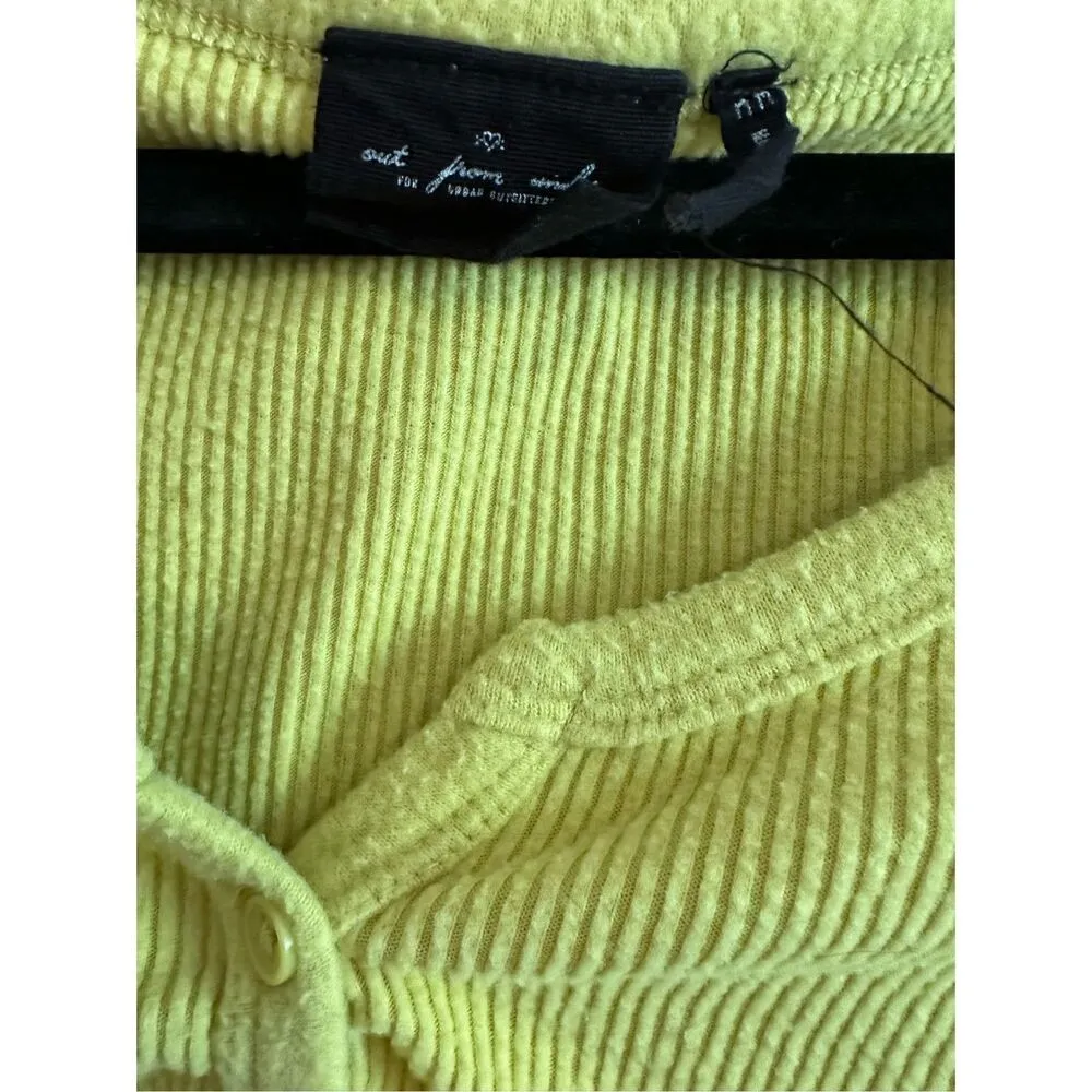 Out from Under Bright Lime Green Cropped Long sleeve top M - Image 6
