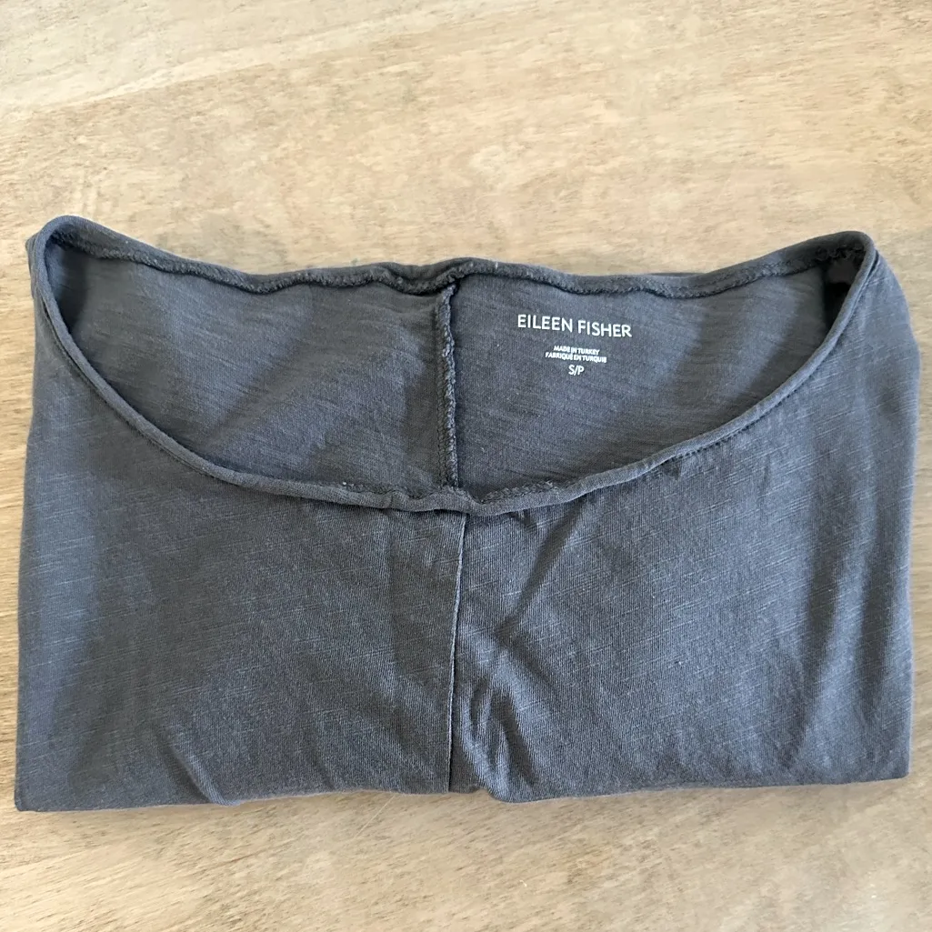 $150 Eileen Fisher Oversized Tee boatneck drop shoulder - Small - Image 2