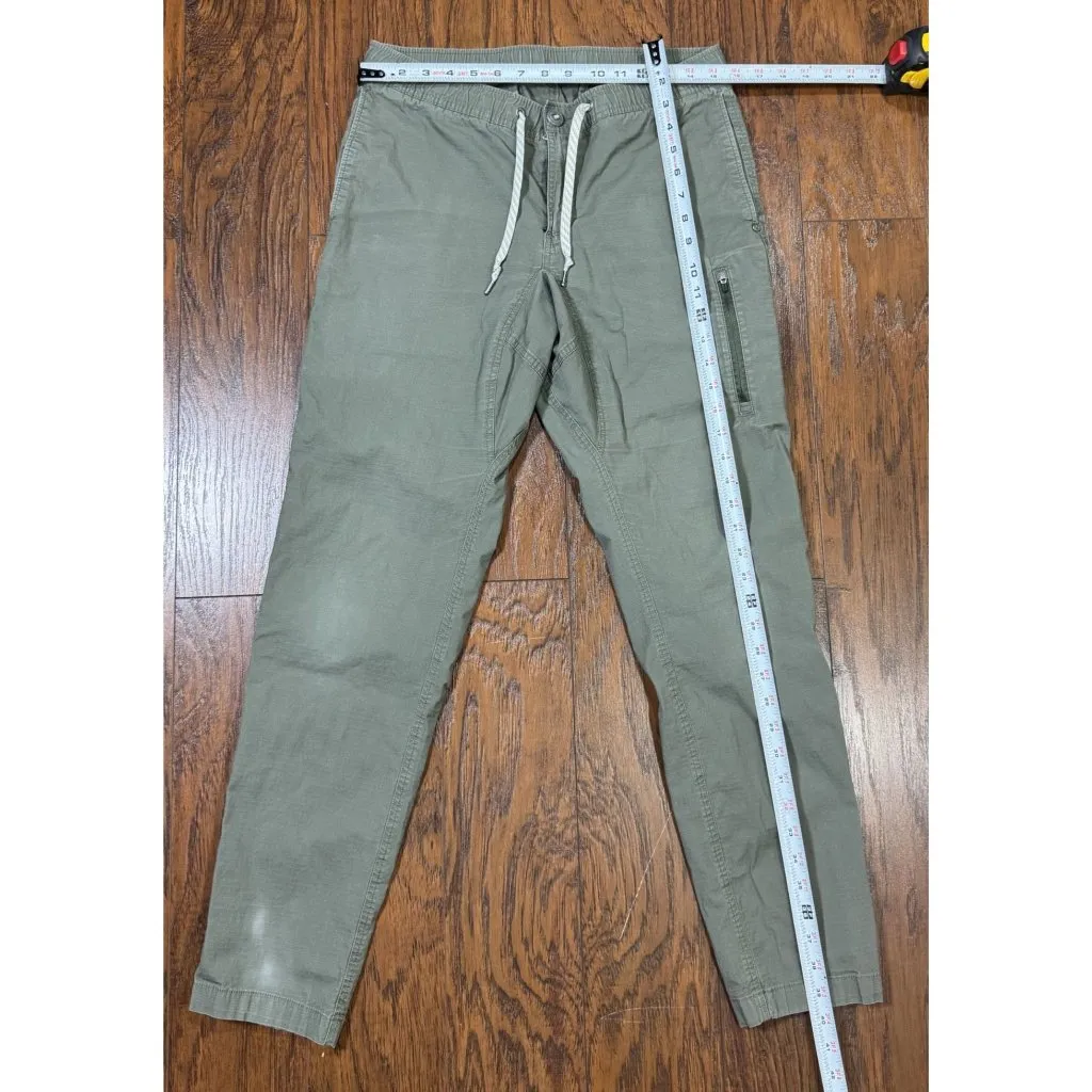 VUORI Womens Green Jogger Pants Drawstring Waist Casual Zip Pocket Tapered leg - Image 10