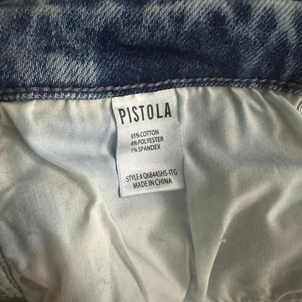 Pistola High Rise Straight Leg Jeans Light Wash Size 33 Ankle Length - Image 5