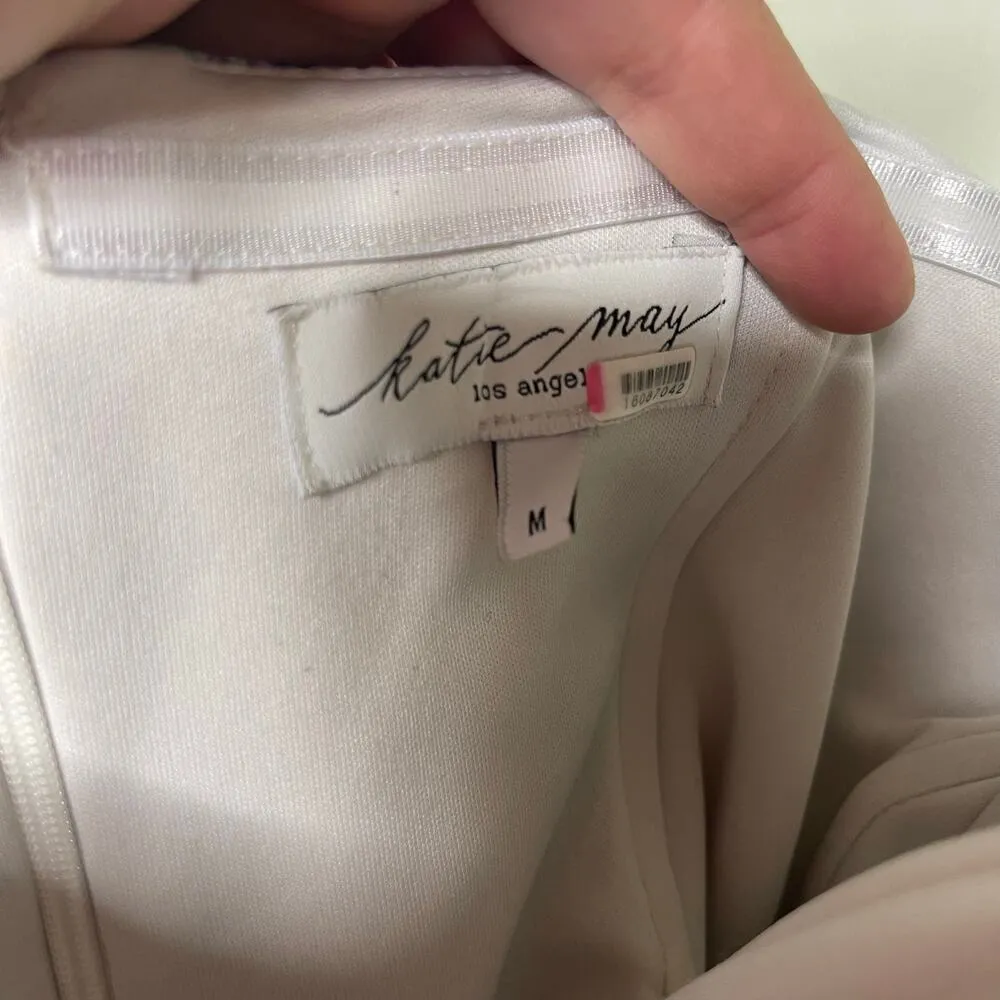 Katie May Baby Cakes Blue Grey sweetheart neck Gown sz M - Image 4