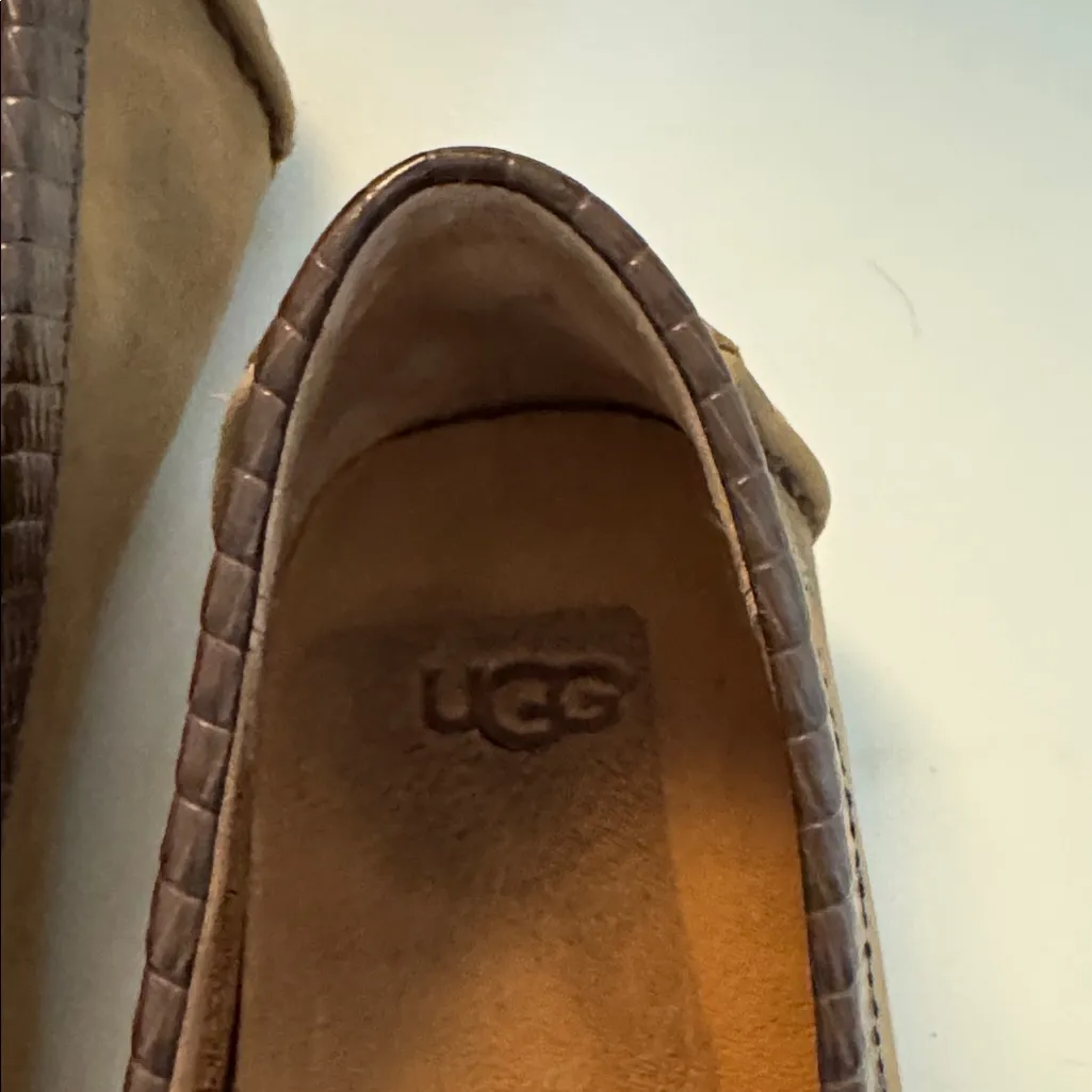 UGG Tan and Brown Suede Loafers - Image 3