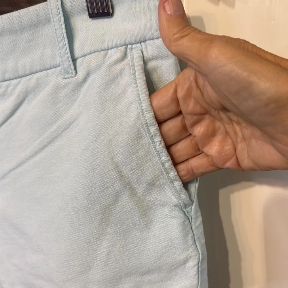 J CREW Pastel Blue 100% Birdseye Cotton Shorts Size 6 - Image 2