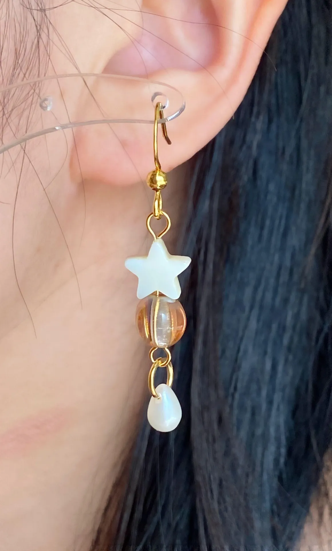 fairy whimsy star & teardrop  dangle earrings🩵🌟 - Image 5