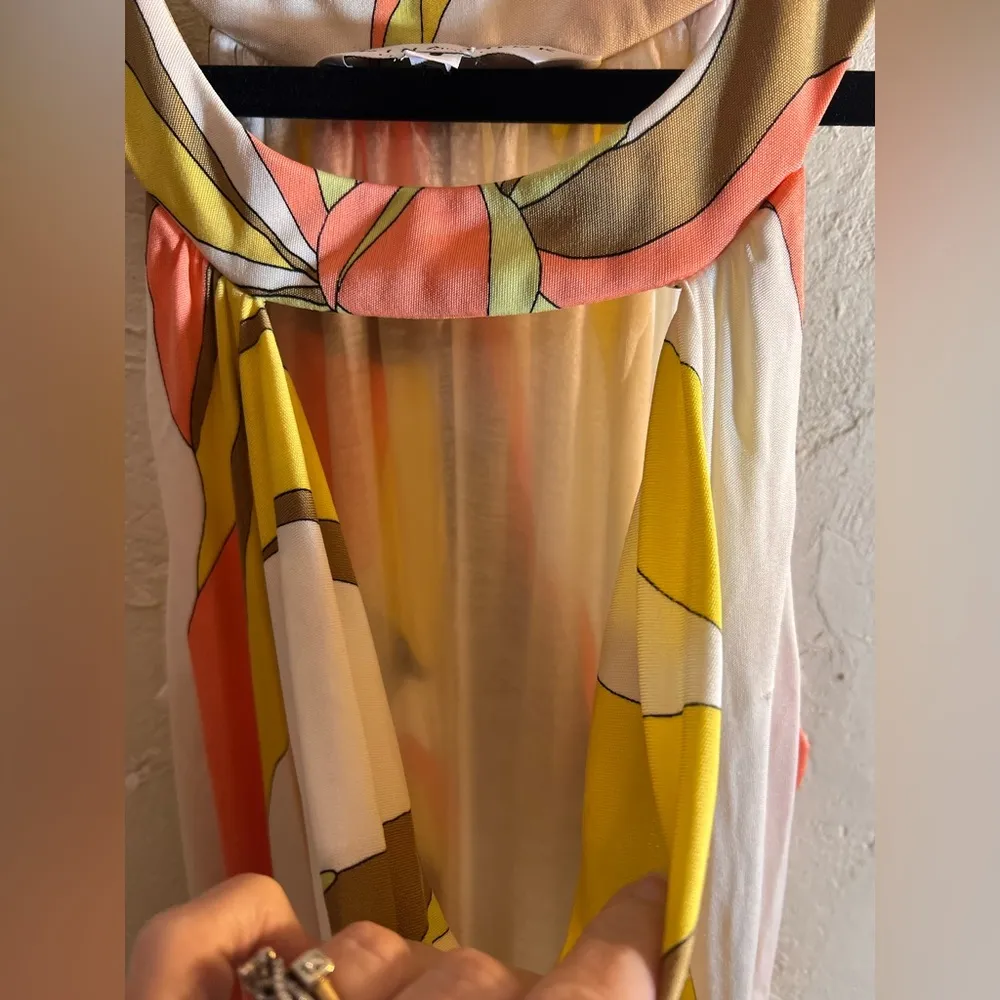 Trina Turk Multicolor Patterned Dress retro neon summer party evening resortwear - Image 3