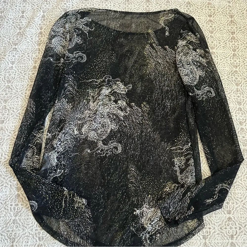 UO Silence + Noise Irezumi Dragon Sheer Long Sleeve Top - Image 8