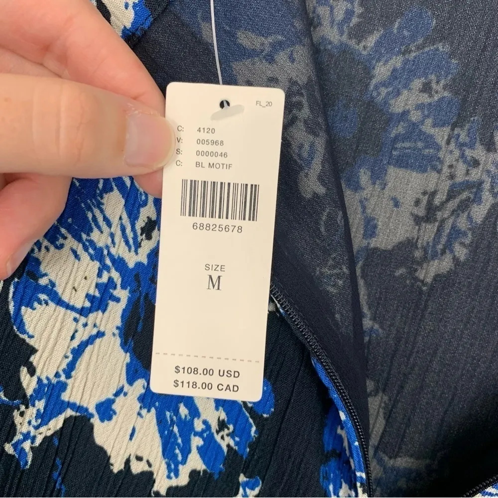 NWT  Porridge Catie Blue Floral Print Mini Skirt Size Medium - Image 13