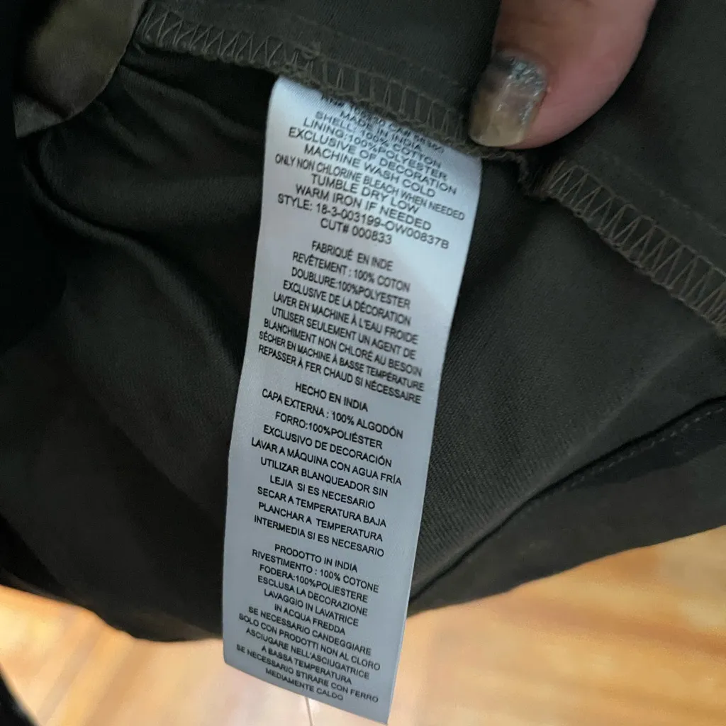 Joie Samia Camo Ruffle Embellished Studded Oversized Jacket - Image 6