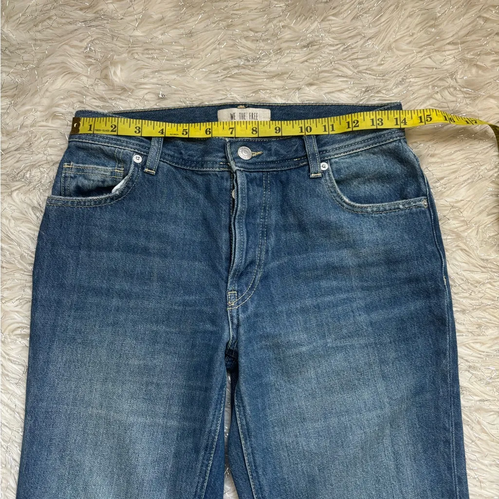 We The Free Free People Blue Women’s Maggie Ripped Straight Leg Jeans Size 25 - Image 10