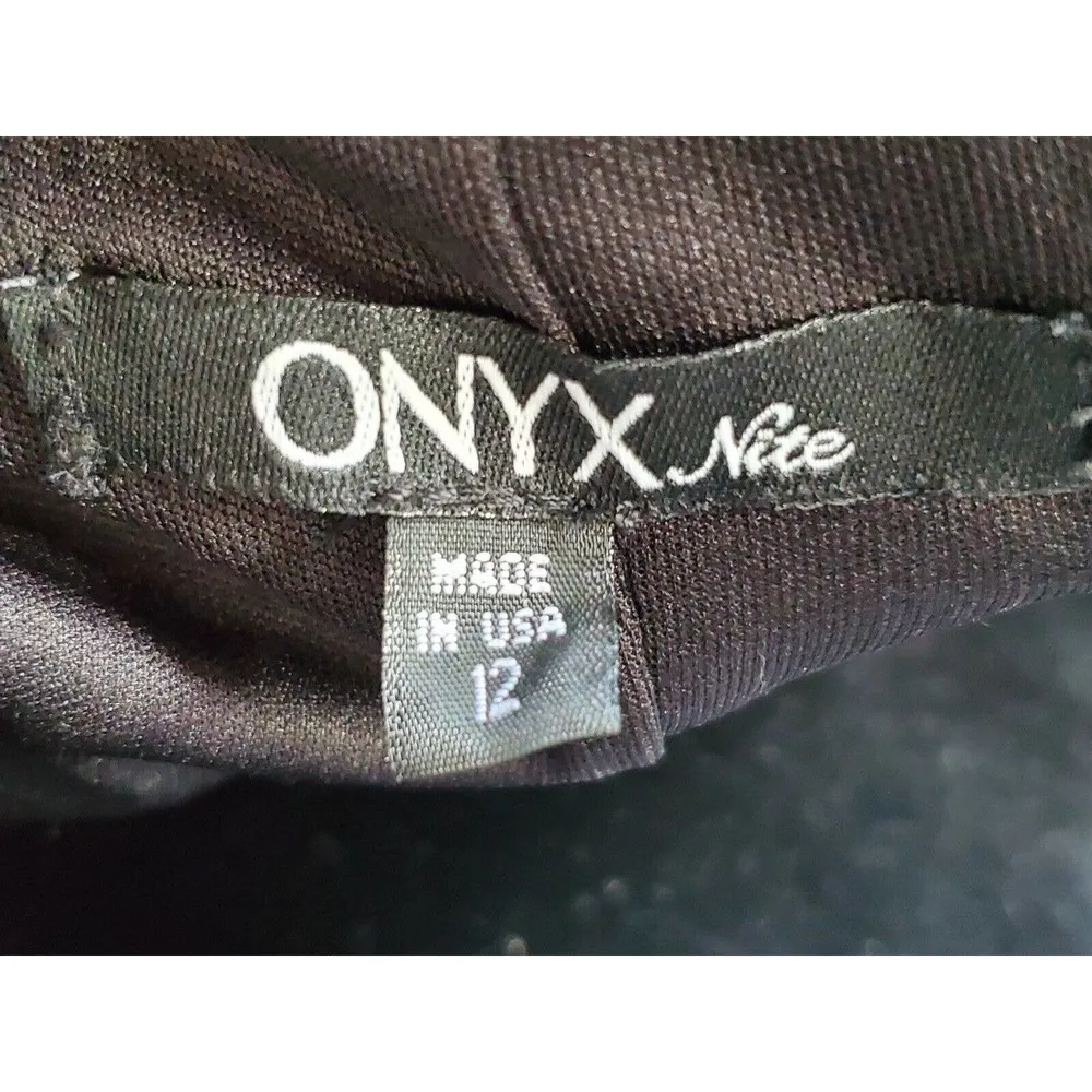 Onyx Nite Women's Blue Polyester Sweetheart Neck Sleeveless Long Maxi Dress 12 - Image 8