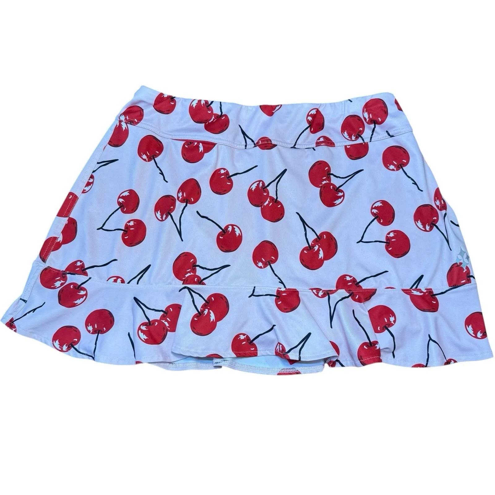 JoFit Pink Red CHERRIES Print GOLF TENNIS PICKLEBALL‎ Activewear Skort Large - Image 2
