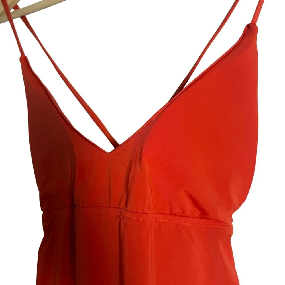 Trina Turk Monaco Twist-Back V-Neck Solid Red One Piece Swimsuit Size 6 - Image 6