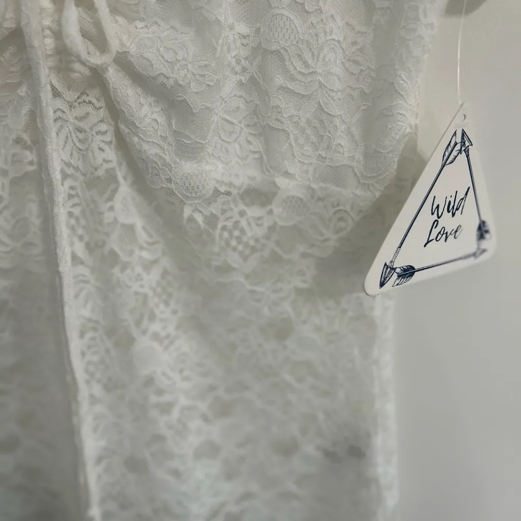 Wild Love white lace blouse. Size L. New with tag. Size L - Image 4